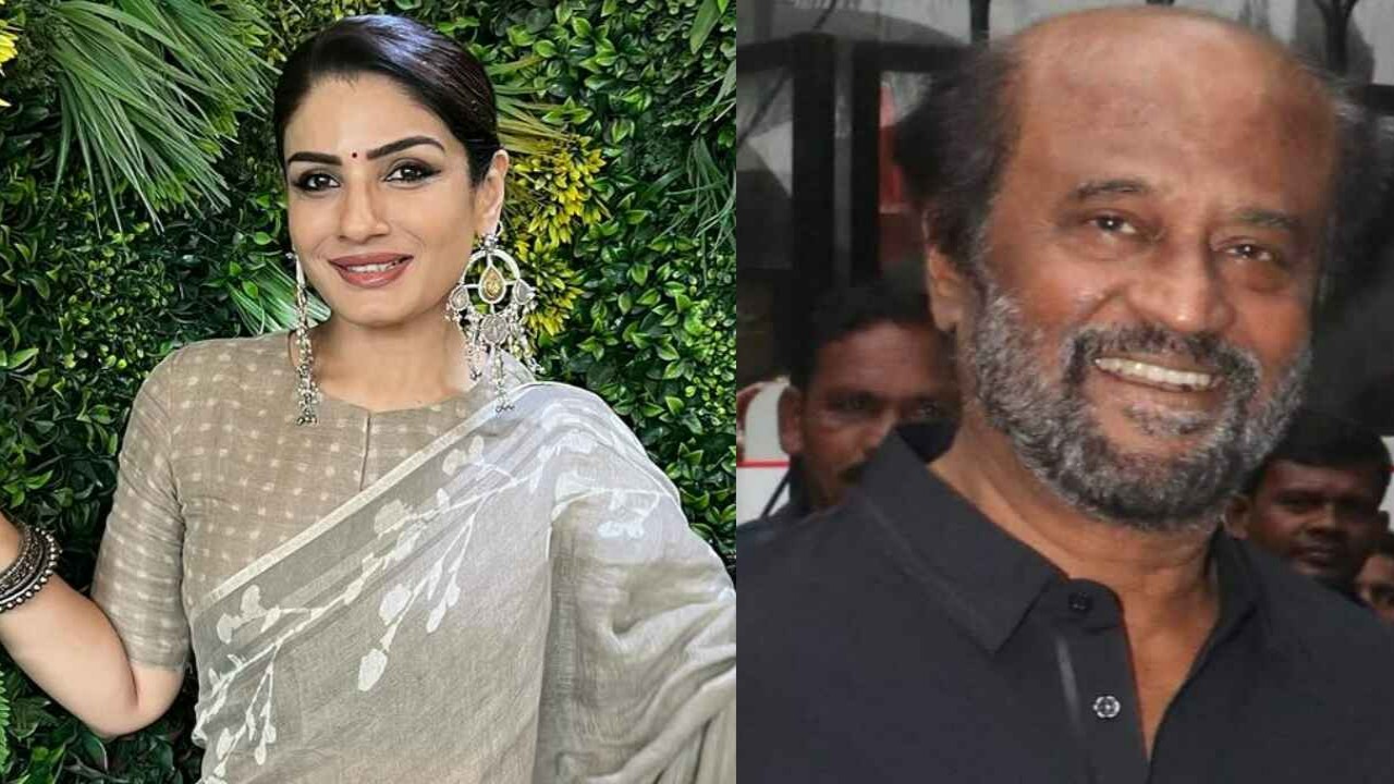 Raveena Tandon and Rajinikanth