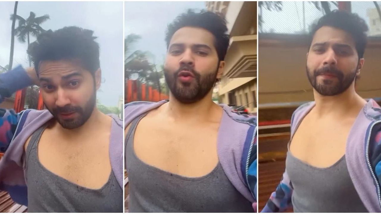 WATCH: New dad Varun Dhawan hops on the Cheen Tapak Dum Dum trend as he enjoys 'mast weather' of Mumbai