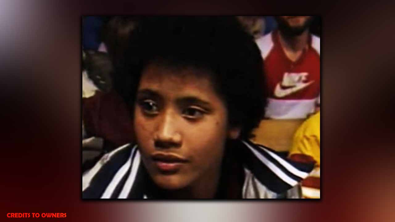 The Rock as kid in WWE crowd 