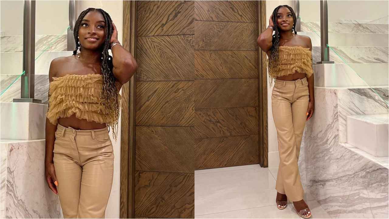 3 times Olympics-winning gymnast Simone Biles served boss babe vibes in simply stylish co-ord sets (PC: Simone Biles Instagram)