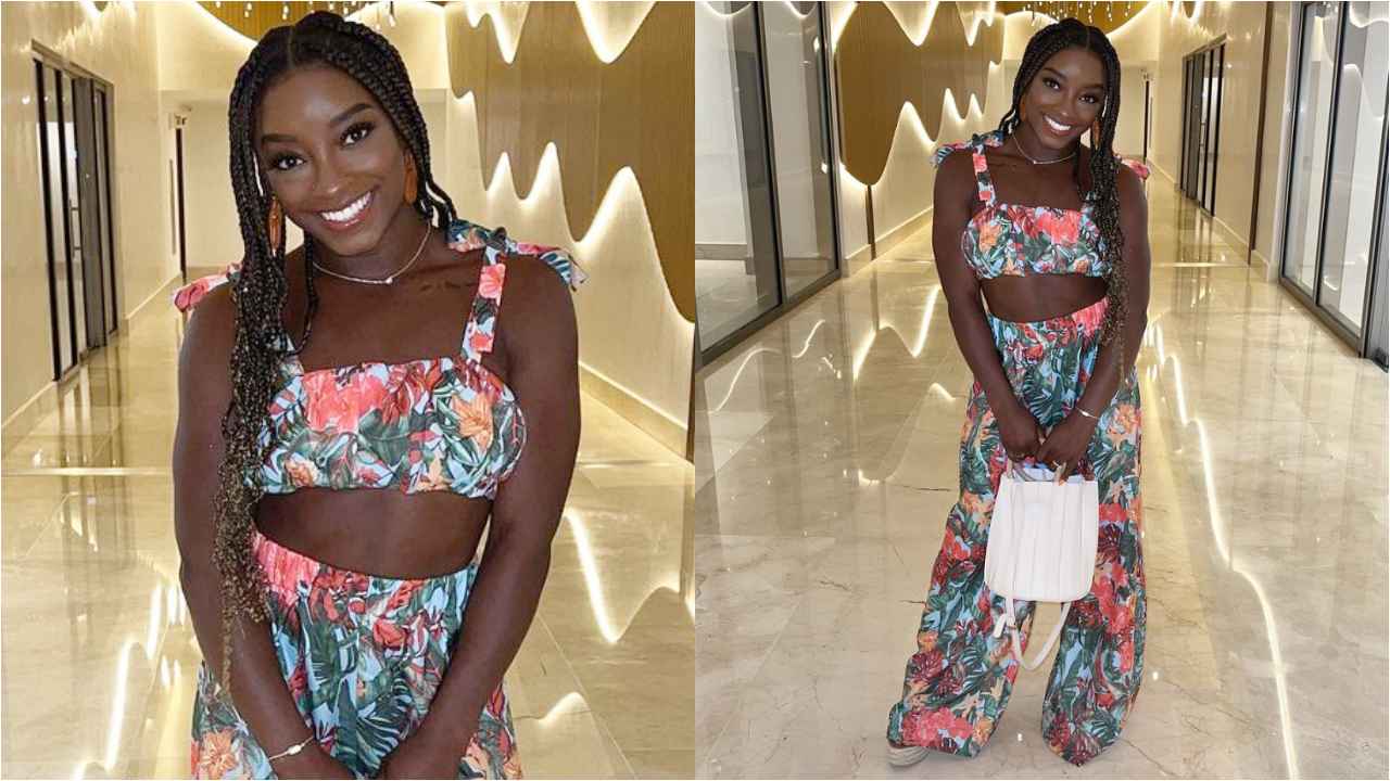 3 times Olympics-winning gymnast Simone Biles served boss babe vibes in simply stylish co-ord sets (PC: Simone Biles Instagram)