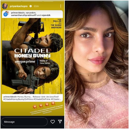 Priyanka Chopra gives shoutout to Varun Dhawan, Samantha Ruth Prabhu as thriller series Citadel: Honey Bunny gets release date