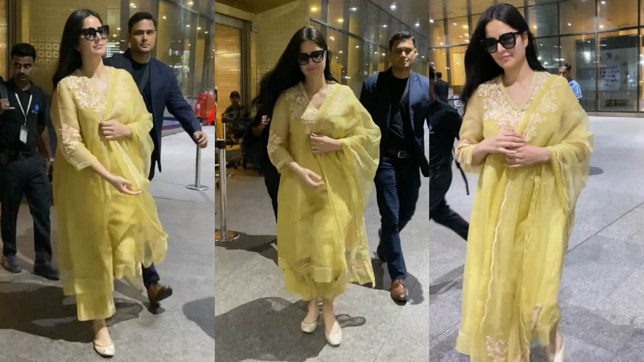 Katrina Kaif in yellow kurta set