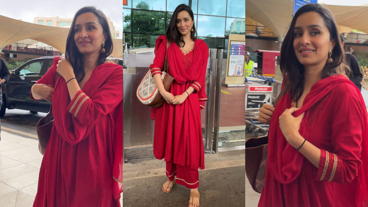 Shraddha Kapoor in red suit 