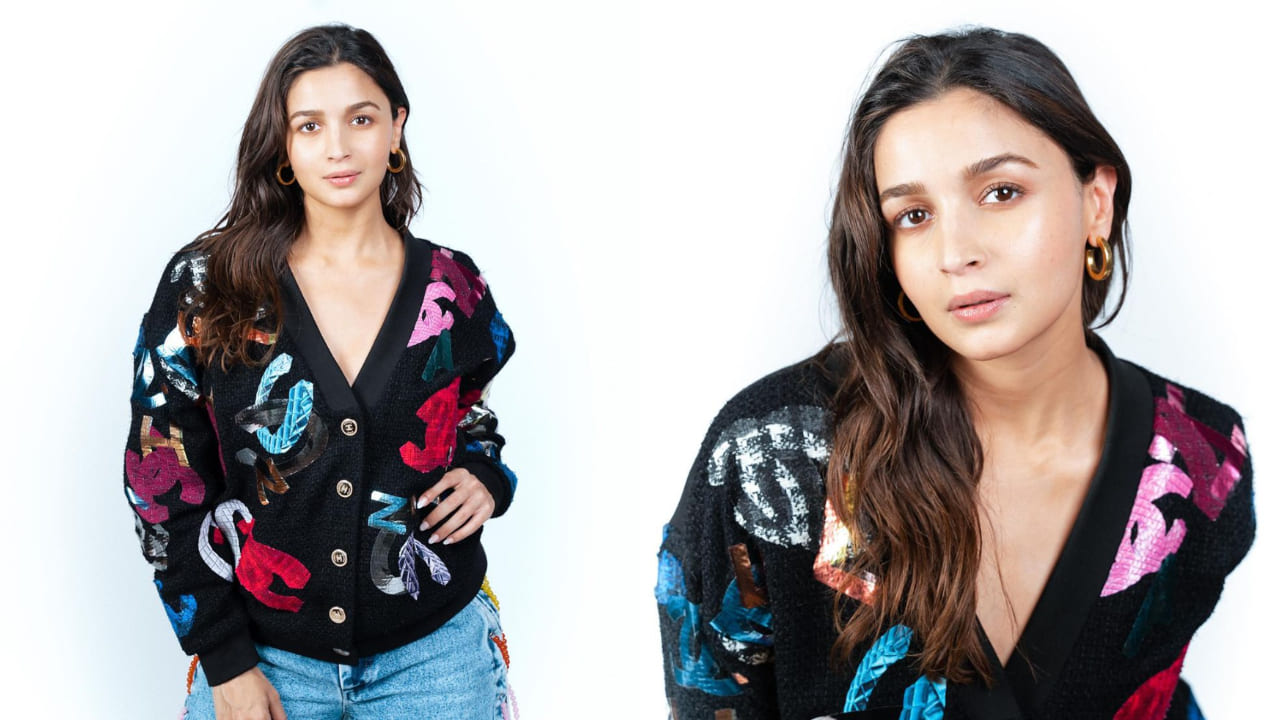 Alia Bhatt in Chanel cardigan