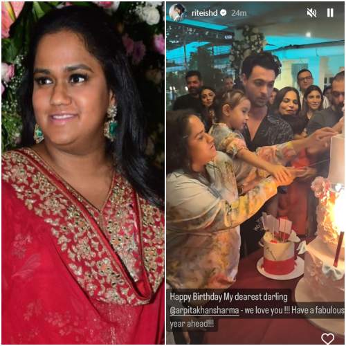 INSIDE VIDEO: Birthday girl Arpita Khan Sharma feeds cake to Salman and family; Riteish-Genelia shower love