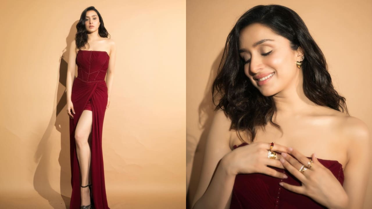 Shraddha Kapoor in Shantanu and Nikhil corset gown