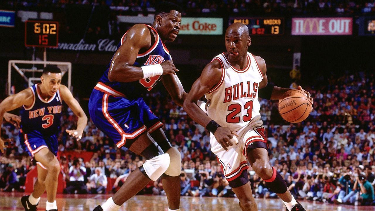 Michael Jordan and Patrick Ewing