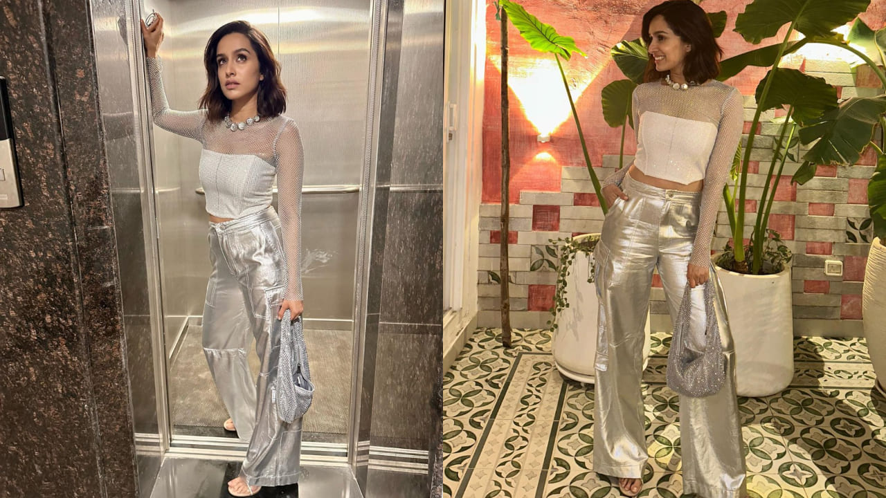 Shraddha Kapoor in metallic pants 