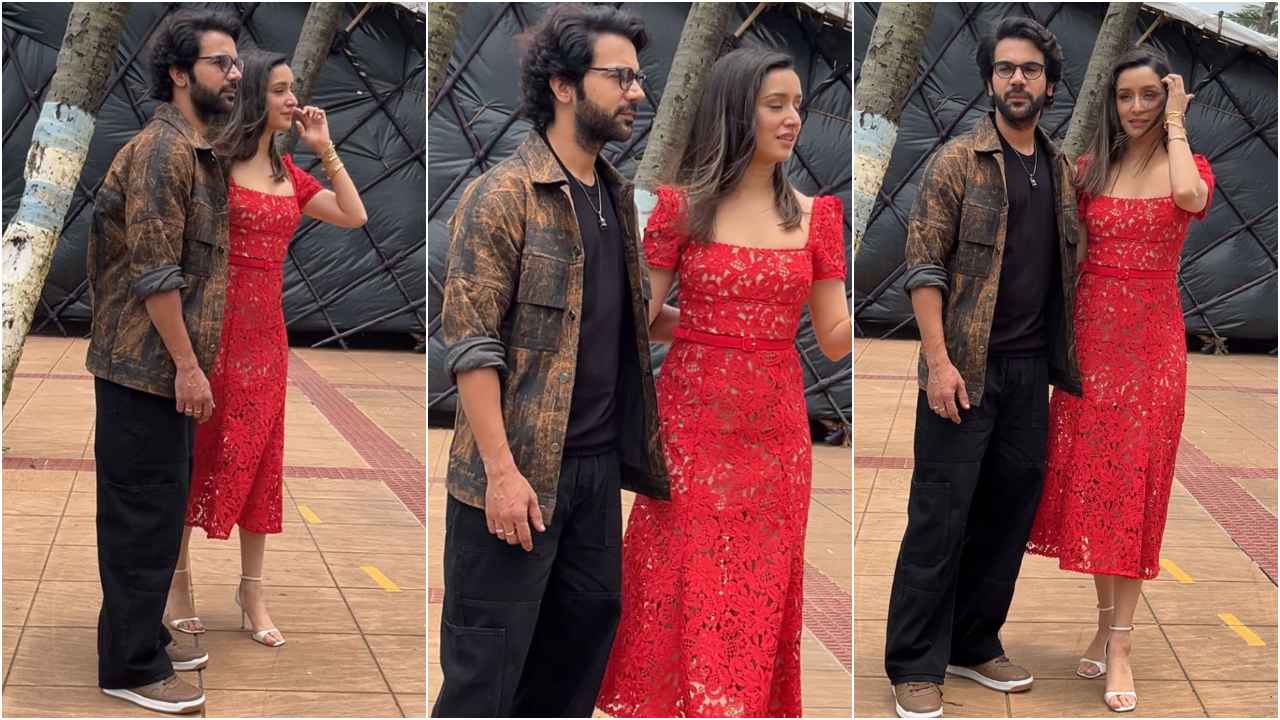 Shraddha Kapoor oozes radiance in Self portrait’s vibrant red classic lace midi dress worth 72K  (PC: APH Images)