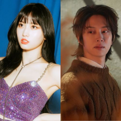 Momo (TWICE) and Heechul (Super Junior)