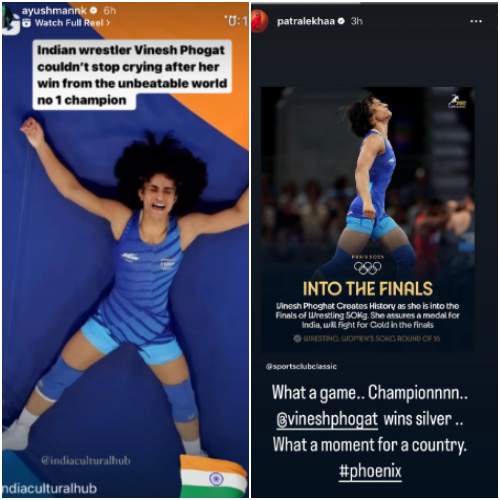 Paris Olympics 2024: Rajkummar Rao, Taapsee Pannu and others congratulate wrestler Vinesh Phogat as she enters finals; 'That’s what champion looks like'