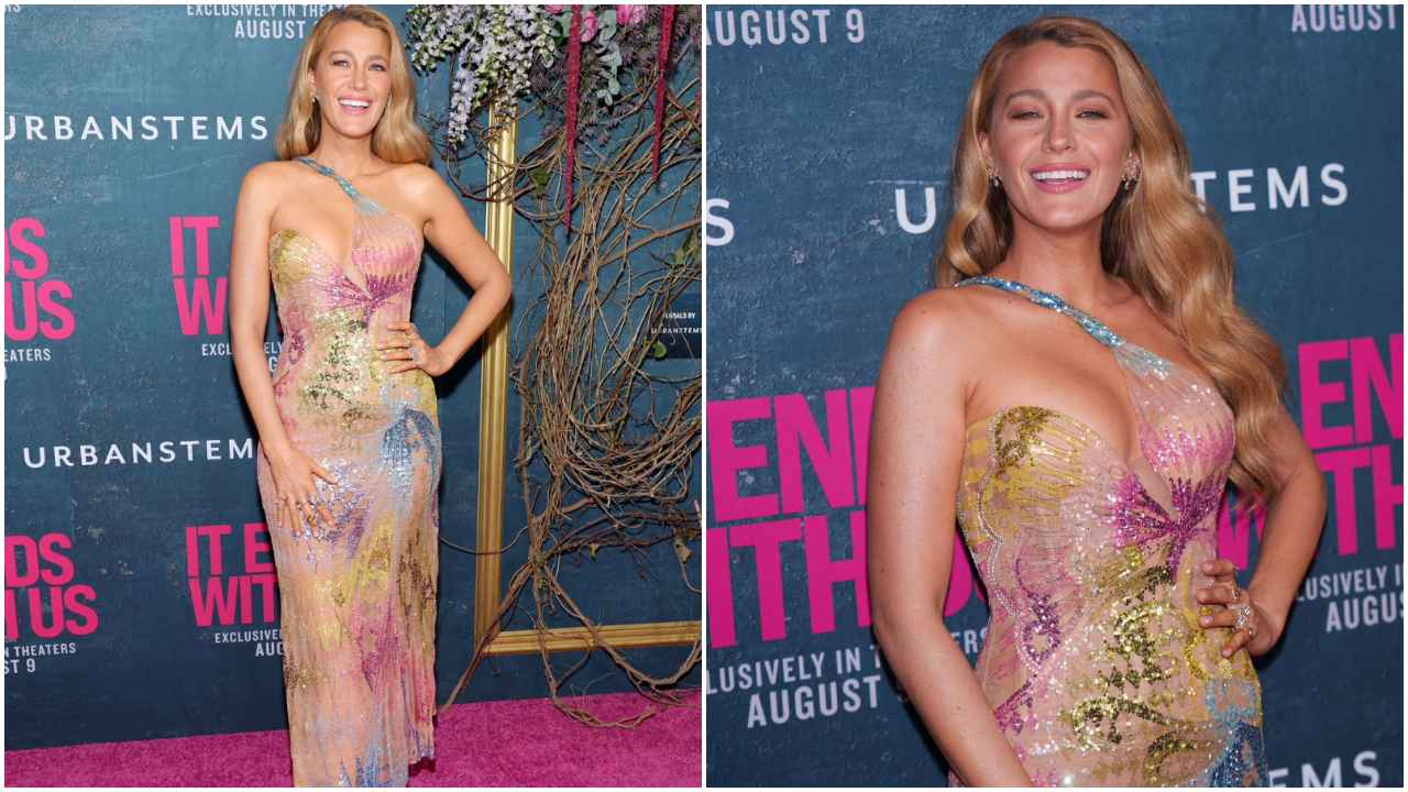 Blake Lively pays homage to Britney Spears in her vintage Versace gown from 2002 at It Ends With Us premiere (PC: Getty Images)