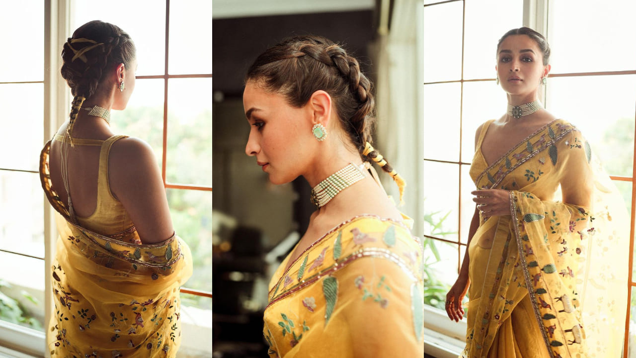 Alia Bhatt in crown braids 