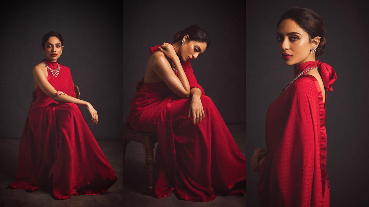 Sobhita Dhulipala in red saree 