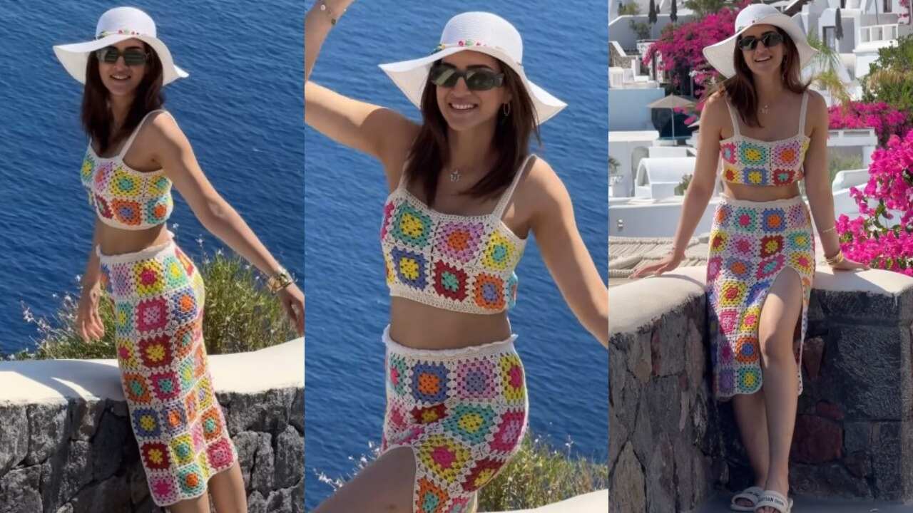 Kriti Sanon in a colorful crochet co-ord set (PC: Kriti Sanon's Instagram)