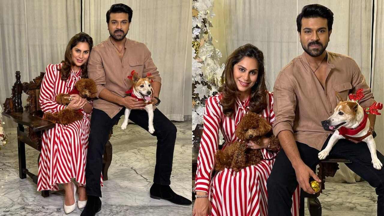 Ram and Upasana's another Christmas fit (PC: Upasana Kamineni Konidela and Ram Charan's Instagram) 