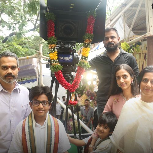 NTRNeel pooja ceremony: Jr NTR's sons Abhay and Bhargav, and wife Lakshmi Pranathi make rare appearance