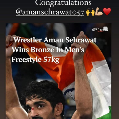 Kamal Haasan and Samantha Ruth Prabhu congratulate wrestler Aman Sehrawat for his historic win at 2024 Paris Olympics