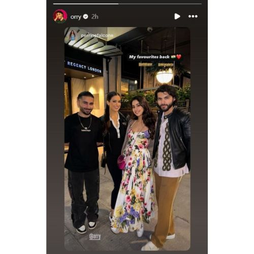 Janhvi Kapoor is all smiles and holds BF Shikhar Pahariya close as they pose with Orry in this UNSEEN PIC