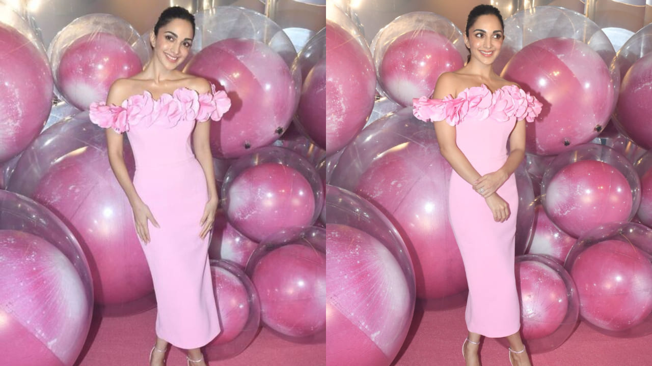 Kiara Advani in pink floral dress 