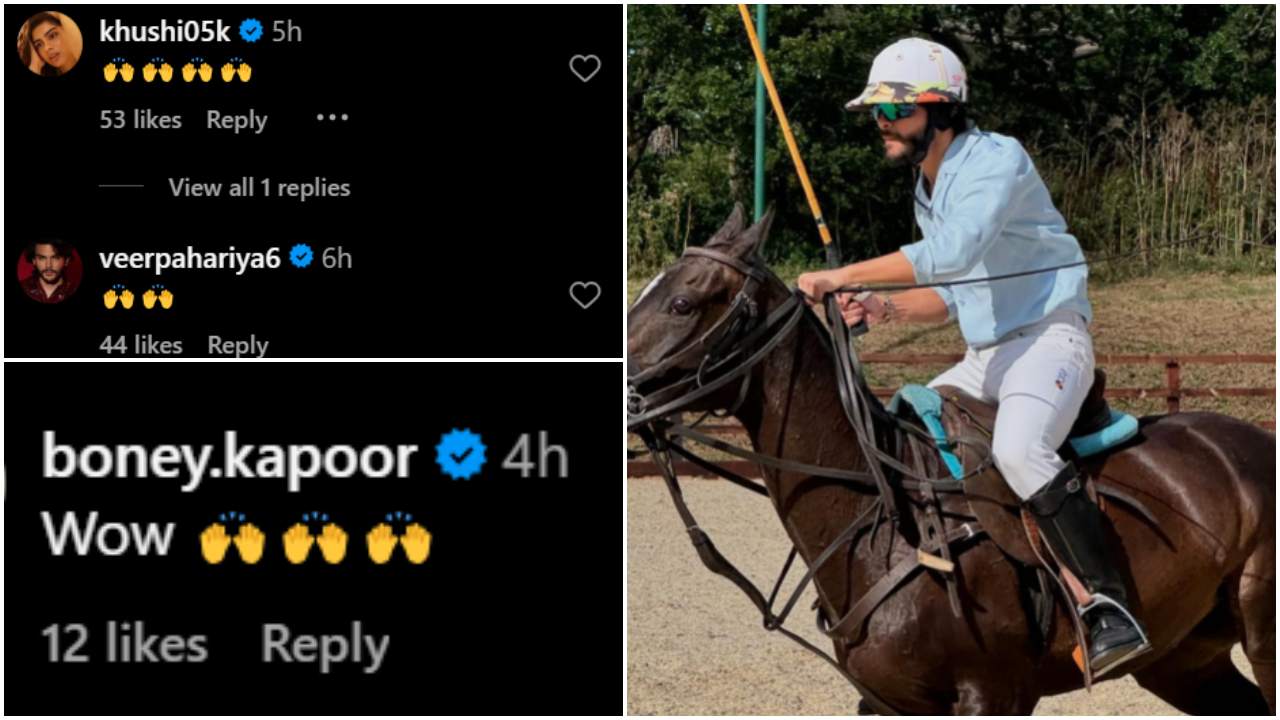 Janhvi Kapoor's beau Shikhar Pahariya drops his horse-riding PICS; Ulajh actress, dad Boney and sister Khushi shower love