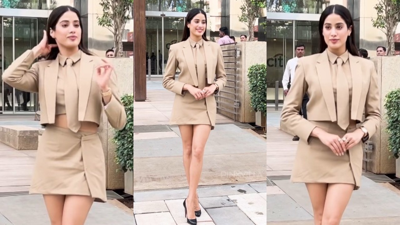 Janhvi Kapoor’s formal outfit for Ulajh (PC: Pinkvilla)