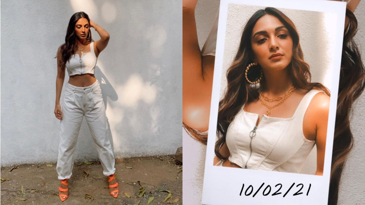 Kiara Advani in white jeans 