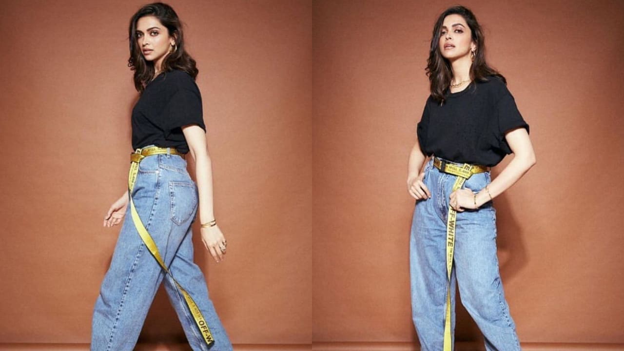 Deepika Padukone in high waisted jeans ( PC: Neha Chandrakant) 