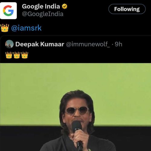 ロカルノ映画祭でのシャー・ルク・カーンの「Google me」発言が Google India から貴重な反応を受ける