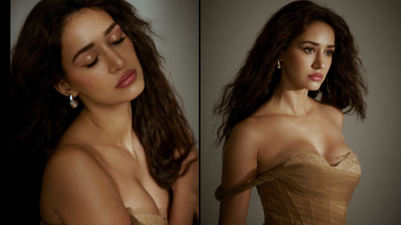 Disha Patani in brown corset dress ( PC: Disha Patani/ Chandrahas Prabhu)