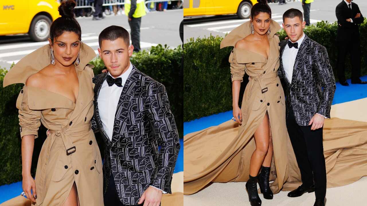 Priyanka Chopra Jonas’ black heeled boots (PC: Getty Images)