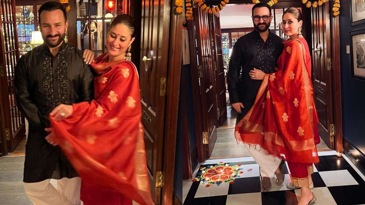 Kareena Kapoor’s Red simple salwar suit look (PC: Kareena Kapoor Instagram)