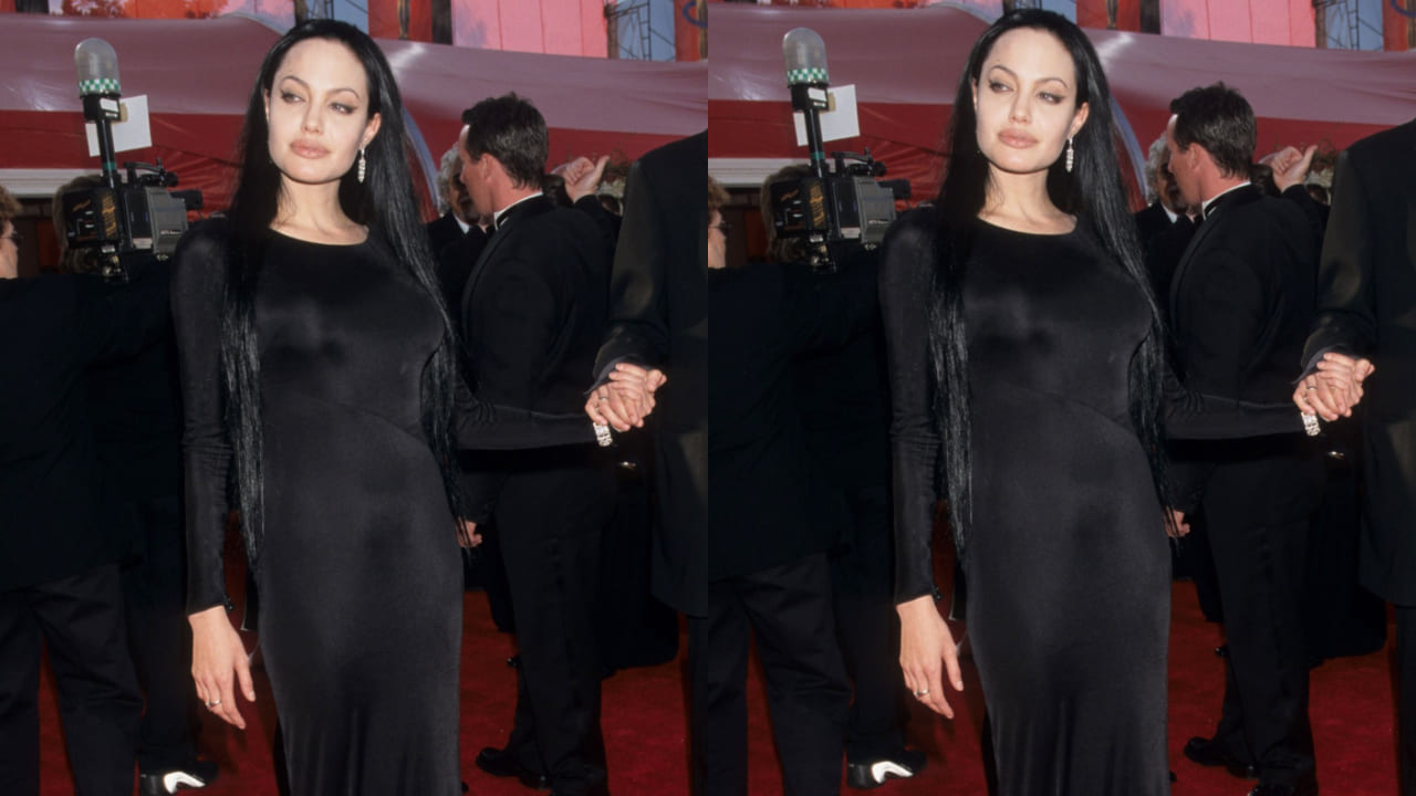 Angelina Jolie's grunge inspired look 