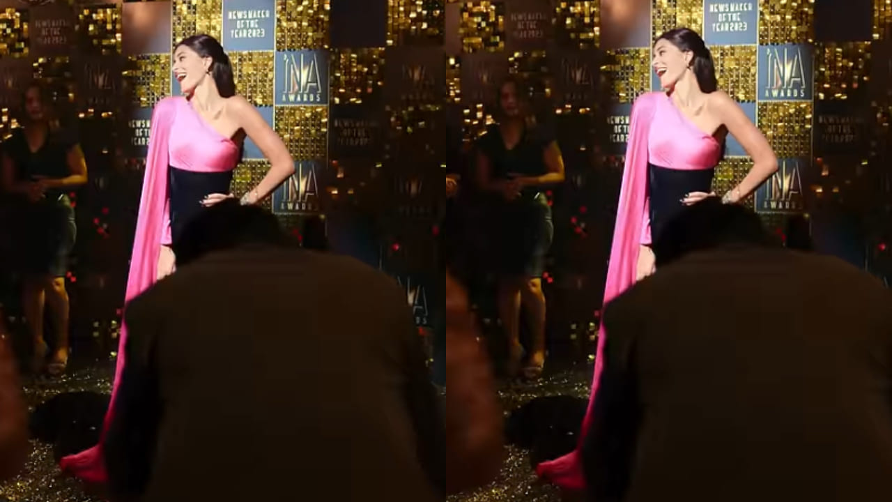 Ananya Panday in black and pink gown