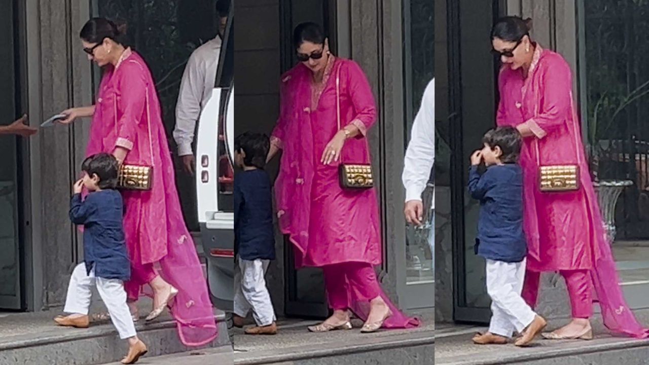 Kareena Kapoor keeps it elegant in a pink traditional outfit (PC: Pinkvilla)