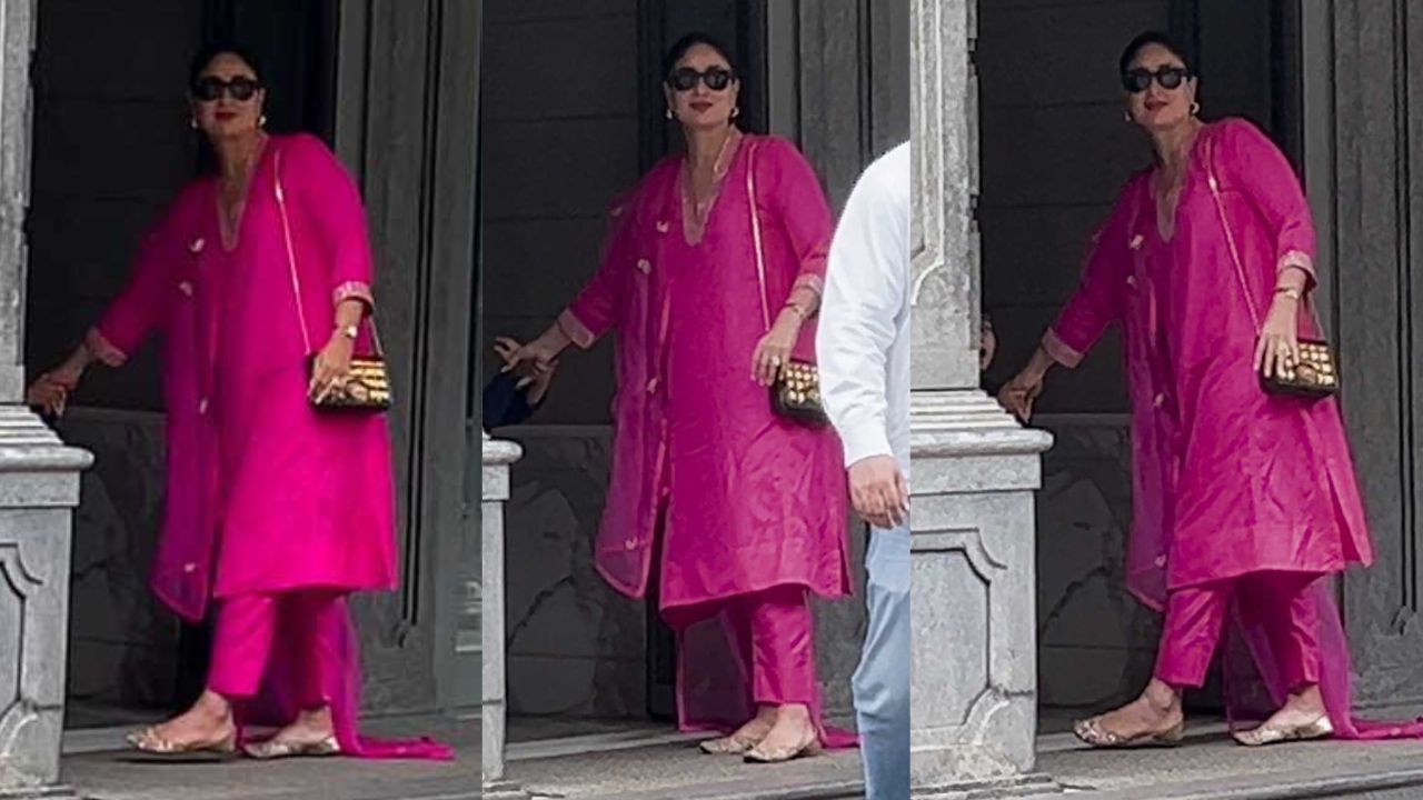 Kareena Kapoor keeps it elegant in a pink traditional outfit (PC: Pinkvilla)