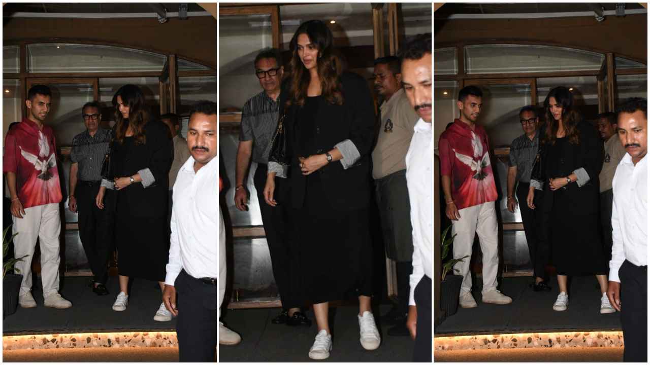 Mom-to-be Deepika Padukone shows us how to elevate maternity fashion in bodycon dress with blazer for outing with family (PC: Viral Bhayani)