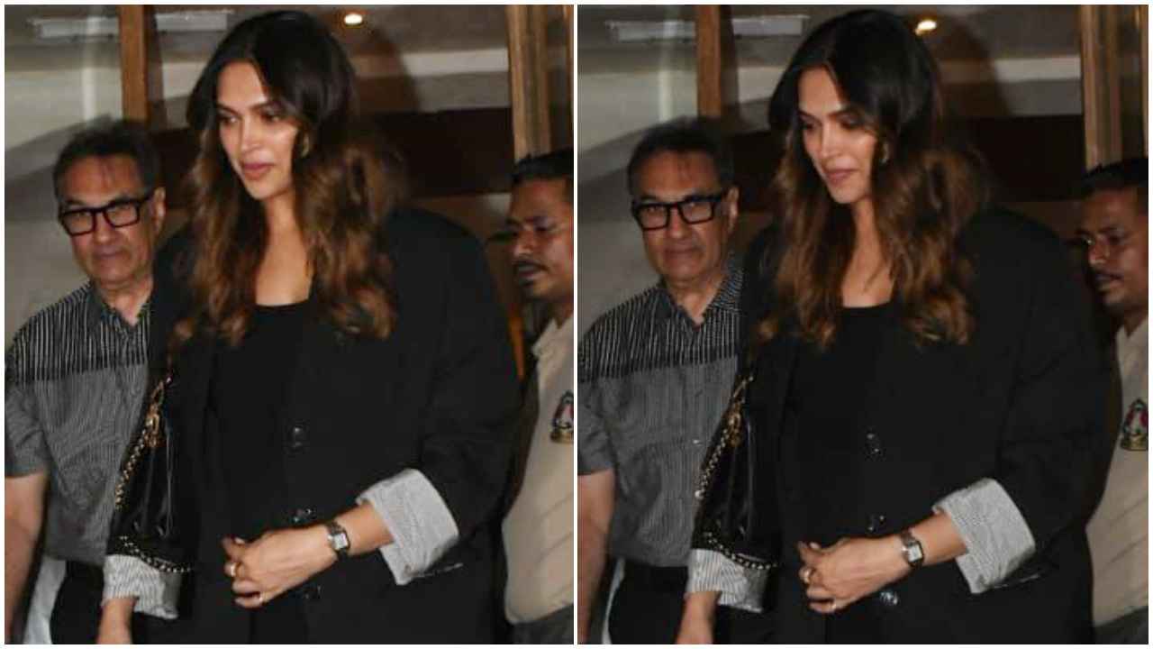 Mom-to-be Deepika Padukone shows us how to elevate maternity fashion in bodycon dress with blazer for outing with family (PC: Viral Bhayani)