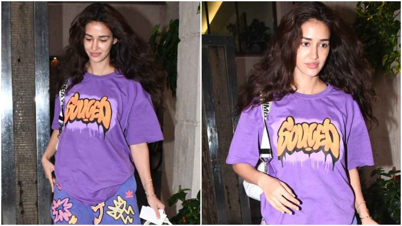 Disha Patani nails Gen-Z vibes in oversized T-shirt, baggy shorts, and sandals (PC: Viral Bhayani)