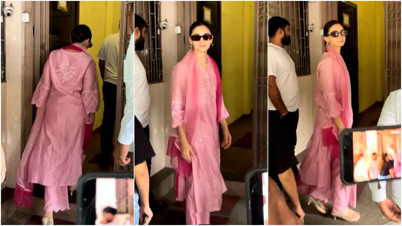 Alia Bhatt's basic ethnic look to work makes us sing Shaandaar's Gulaabo song as she looks unbelievably fabulous (PC: Varinder Chawla)