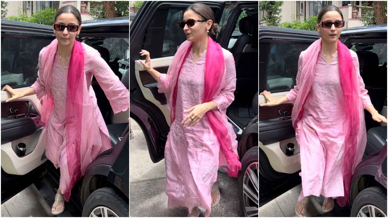 Alia Bhatt's basic ethnic look to work makes us sing Shaandaar's Gulaabo song as she looks unbelievably fabulous (PC: Varinder Chawla)