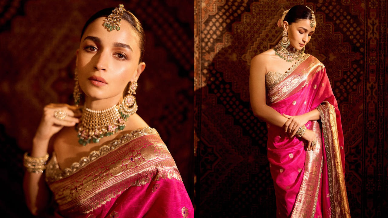 Alia Bhatt in combined jewelery 