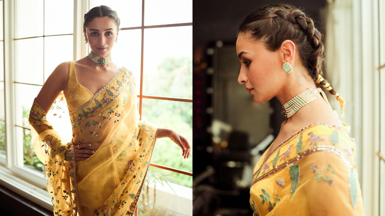 Alia Bhatt in pearl choker 