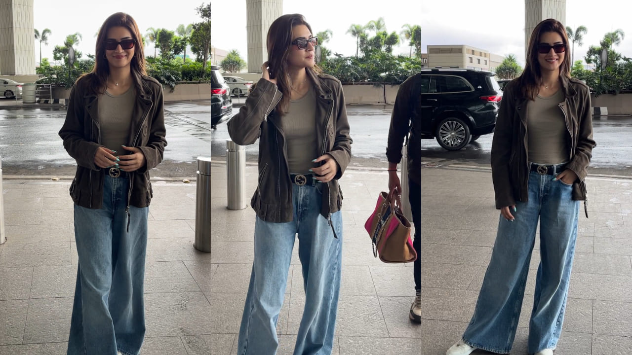 Kriti Sanon at airport in Chanel bag