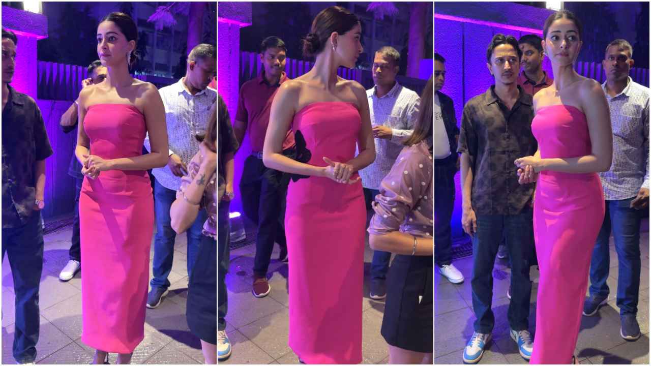 Ananya Panday brings sassy back in strapless pink dress worth Rs 50K and that’s the babelicious energy we like to see (PC: Varinder Chawla)