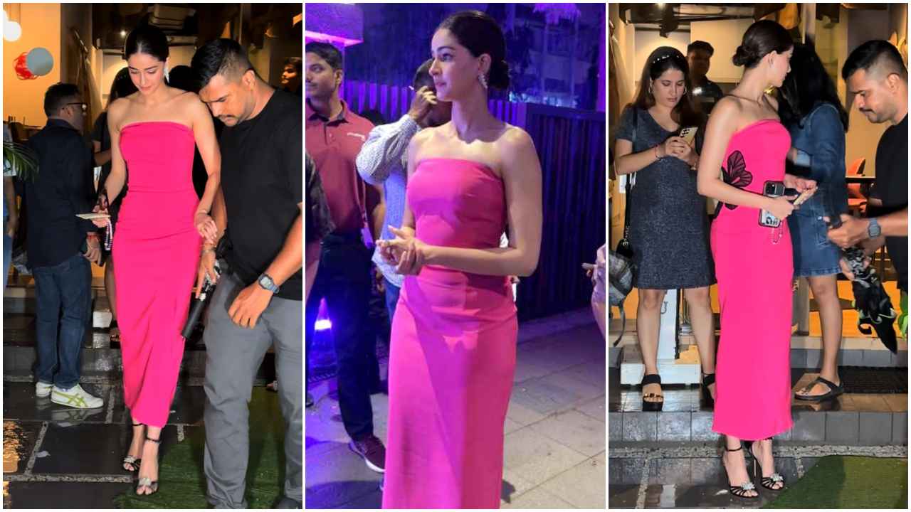 Ananya Panday brings sassy back in strapless pink dress worth Rs 50K and that’s the babelicious energy we like to see (PC: Varinder Chawla)