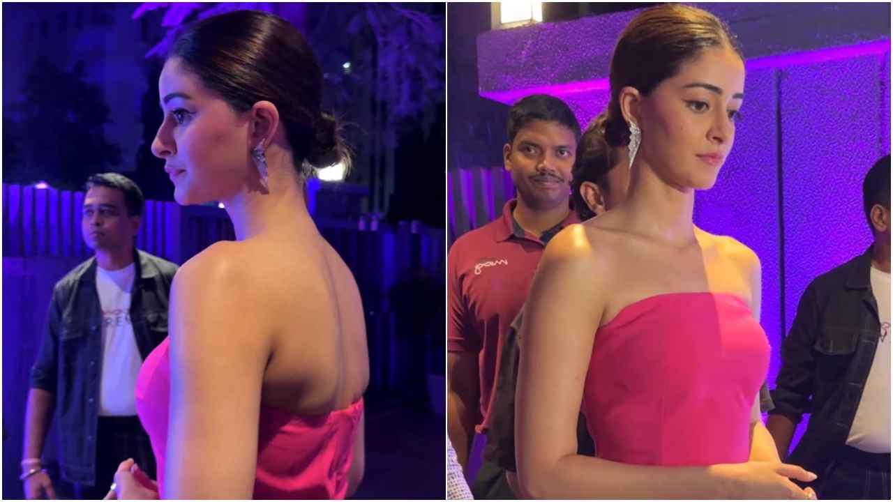 Ananya Panday brings sassy back in strapless pink dress worth Rs 50K and that’s the babelicious energy we like to see (PC: Varinder Chawla)