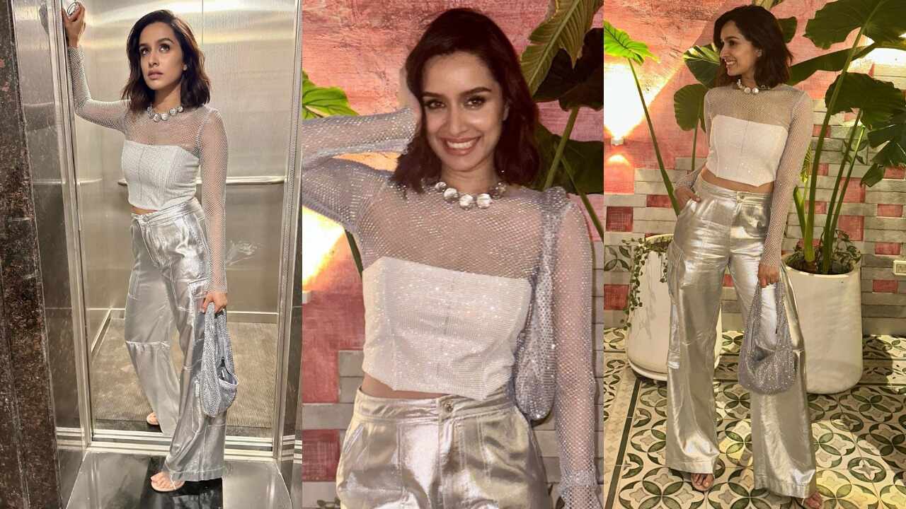 Shraddha Kapoor in silver pants (PC: Shraddha Kapoor's Instagram)