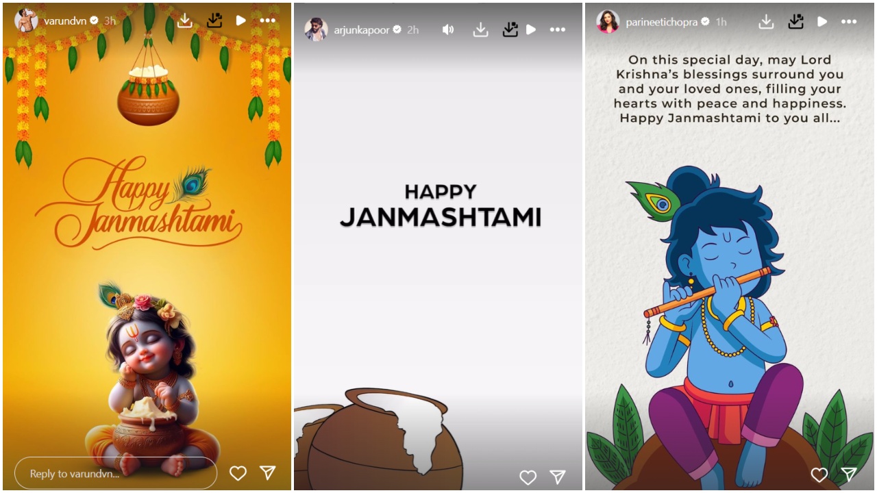 Janmashtami 2024: Varun Dhawan, Arjun Kapoor, Parineeti Chopra and more celebrate Lord Krishna's birth and send wishes to fans